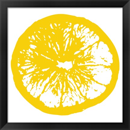 Framed Yellow Orange Slice Print