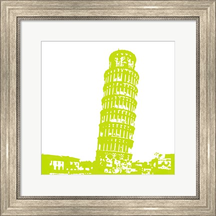 Framed Pisa in Lime Print