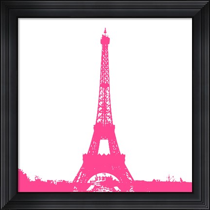 Framed Pink Eiffel Tower Print