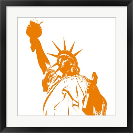 Framed Liberty in Orange Print