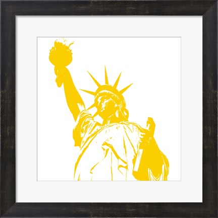 Framed Liberty in Yellow Print