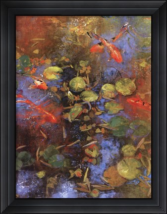 Framed Beni Ori Koi Print