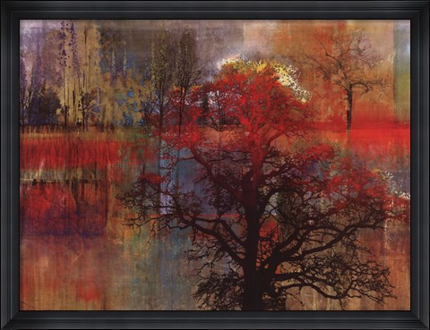 Framed Sunset Pasture Print