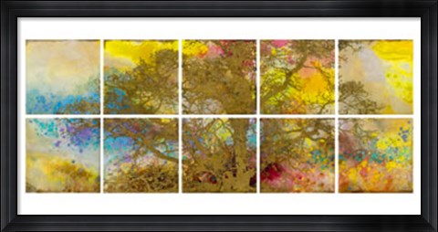 Framed Late Afternoon Trees Composition Print