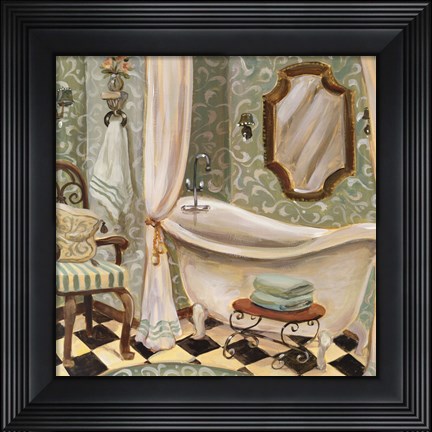 Framed Designer Bath I Print