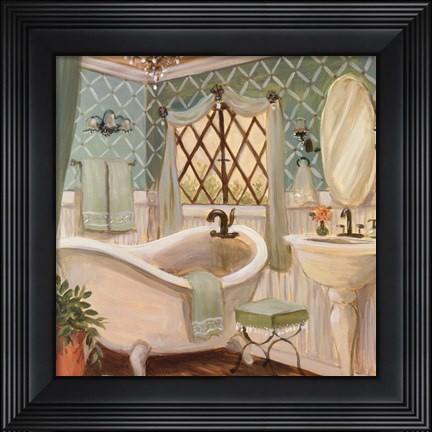 Framed Designer Bath II Print