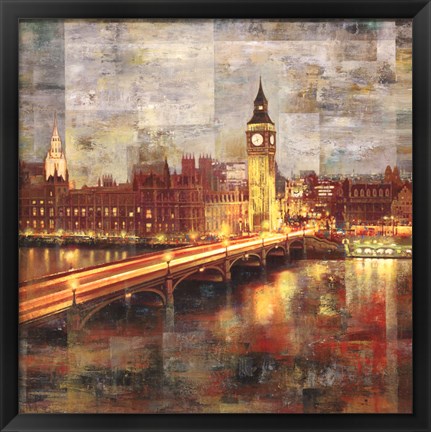Framed Night City I Print