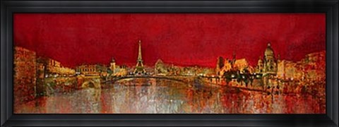 Framed Paris At Night Print