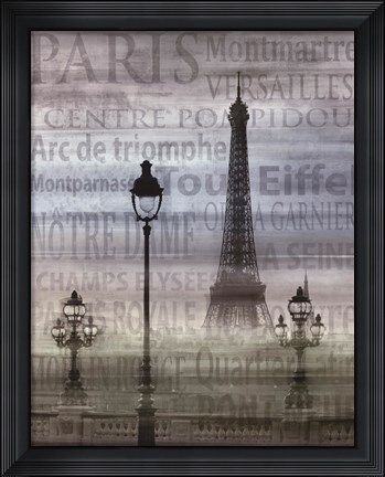 Framed Paris I Print