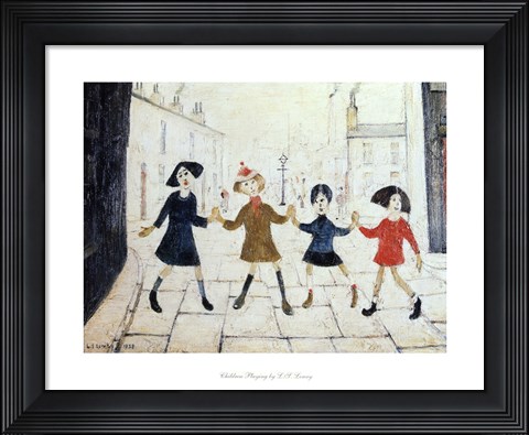 Framed Children Playing Print