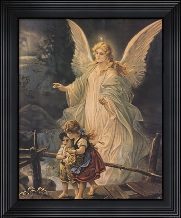 Framed Guardian Angel Print