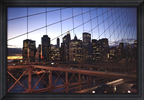 Framed Manhattan Blue Print
