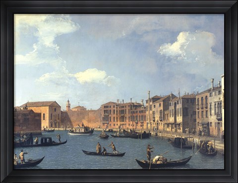 Framed View Of The Canal Of Santa Chiara Print