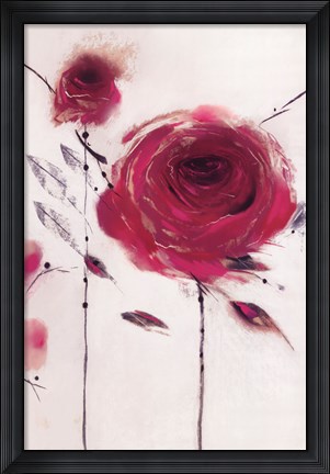 Framed Oriental Rose II Print