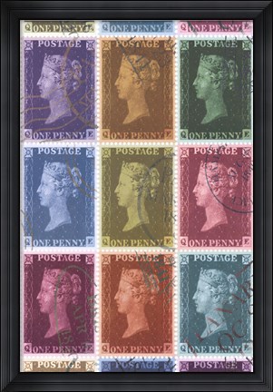 Framed Stamp Collection Print