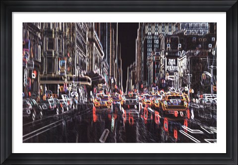 Framed Light Traces Print