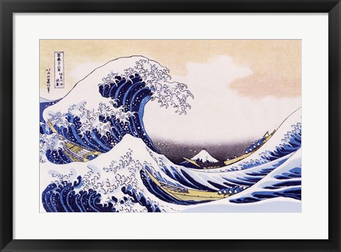 Framed Great Wave Of Kanagawa Print