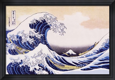 Framed Great Wave Of Kanagawa Print