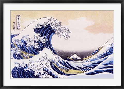 Framed Great Wave Of Kanagawa Print