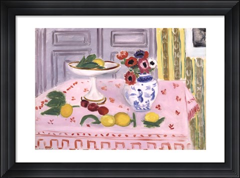Framed Pink Tablecloth, 1925 Print