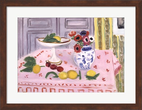 Framed Pink Tablecloth, 1925 Print