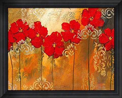 Framed Red Symphony II Print