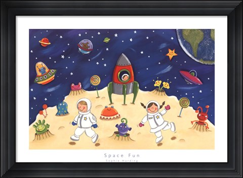 Framed Space Fun Print