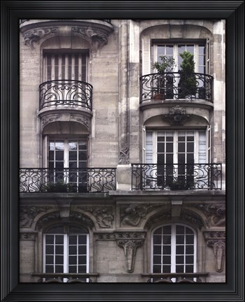 Framed Balcon Parisien I Print