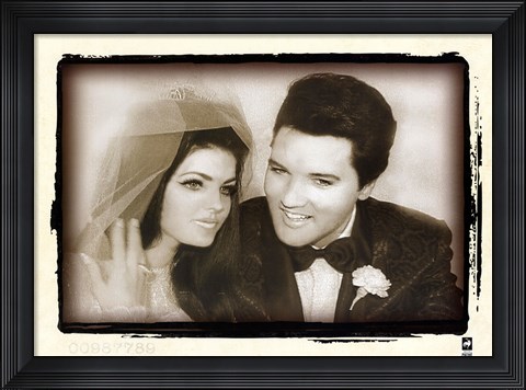 Framed Elvis Presley Weds, 1967 Print