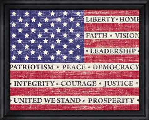 Framed Flag of Inspiration Print