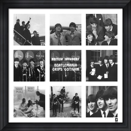 Framed Beatlemania Grips Gotham Print