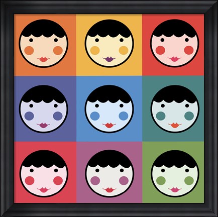 Framed Colourful Smiles Print