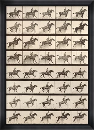 Framed Jumping a Hurdle Print