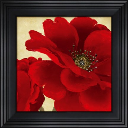 Framed Red Peony I Print