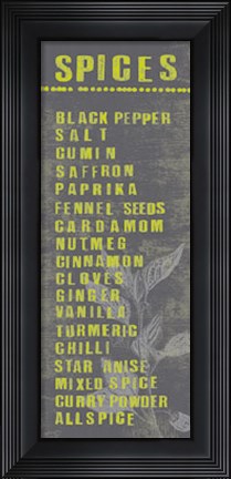 Framed Spices Print