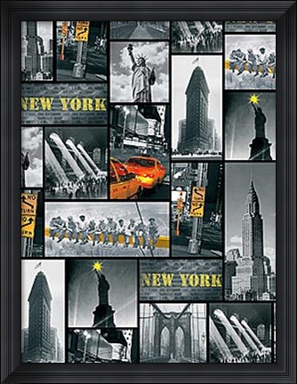 Framed New York Repeat Print