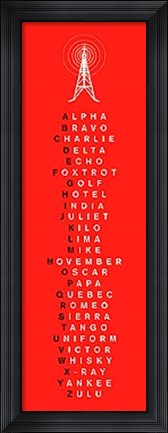 Framed Phonetic Alphabet I Print