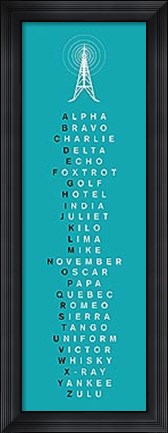 Framed Phonetic Alphabet II Print