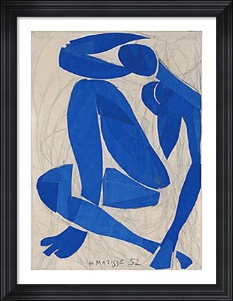 Framed Nu Bleu IV Print