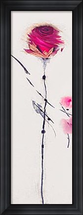 Framed Oriental Rose I Print