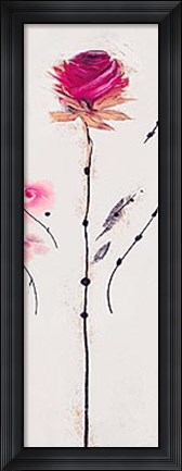 Framed Oriental Rose III Print