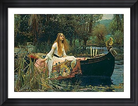 Framed Lady of Shalott, 1888 Print