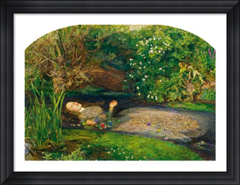 Framed Ophelia, 1851-52 Print