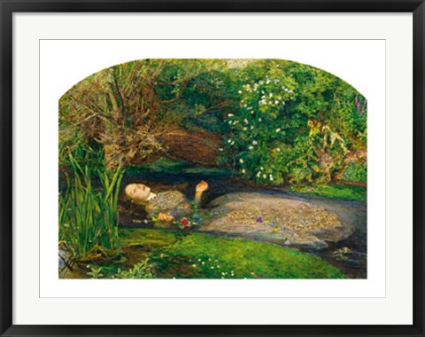 Framed Ophelia, 1851-52 Print