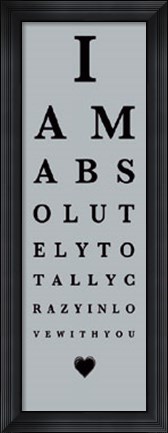 Framed Eye Chart I Print