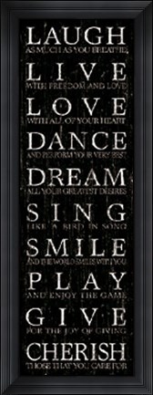 Framed Live Your Life I Print