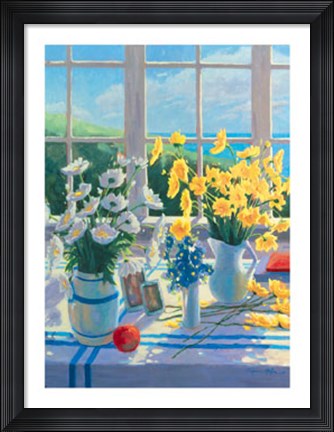 Framed Yellow Daisies Print