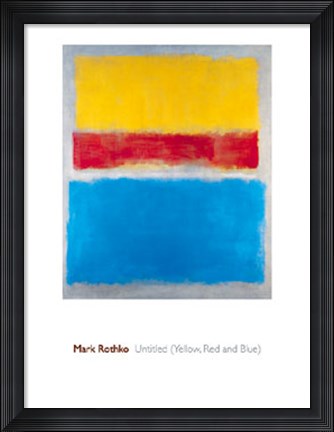 Framed Untitled (Yellow, Red and Blue) Print