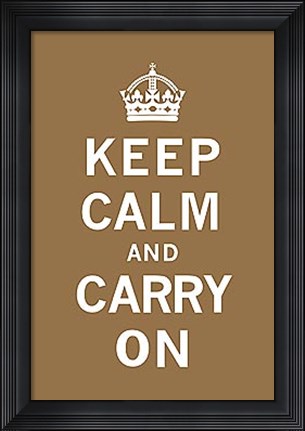 Framed Keep Calm And Carry On VII Print