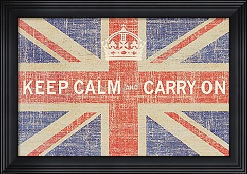 Framed Keep Calm Flag Print